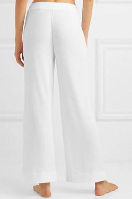 Skin Adrielle Brushed-cotton Pajama Pants - White