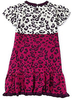 Thumbnail for your product : Hartstrings 2T-6X Pieced Leopard-Print Colorblock Sweater Dress