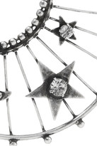Thumbnail for your product : Dannijo Fynn Oxidized Silver-plated Swarovski Crystal Hoop Earrings