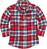 Thumbnail for your product : Osh Kosh Button-Front Plaid Flannel Shirt