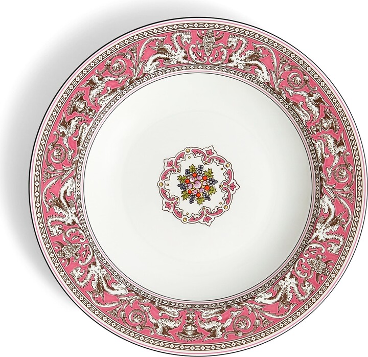 Wedgwood Florentine Fuchsia Rimmed Soup Bowl