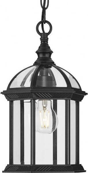 Progress Lighting ProgressLightingDillard1-LightOutdoorPostLanterninTexturedBlackClearBeveledGlassAluminumMaterial