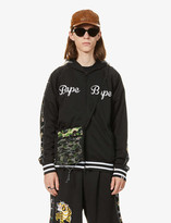 Thumbnail for your product : A Bathing Ape Logo and tiger-print jersey hoody