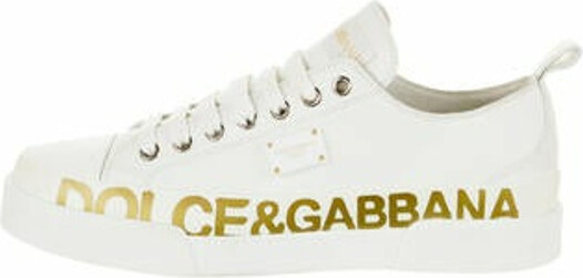 dolce & gabbana leather sneakers with scarf laces