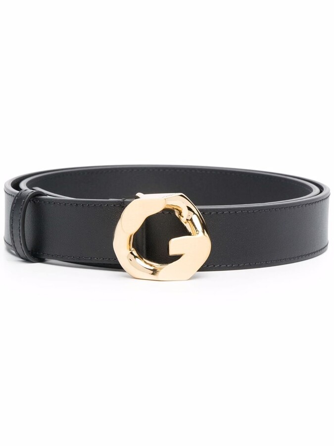 Ladies Black Pinhole Belt With Gold Chain Buckle 100% PU BNWT Size Medium