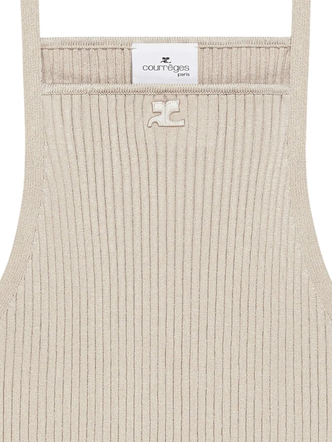 Courreges Pointy rib-knit tank top