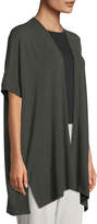 Thumbnail for your product : Joan Vass Open-Front Short-Sleeve Lounge Topper