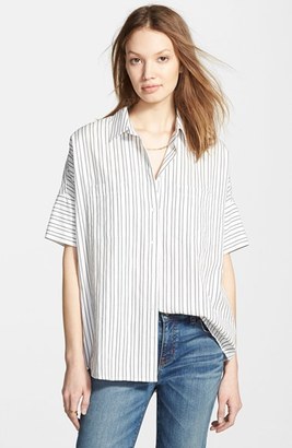 Madewell 'Courier' Short Sleeve Stripe Shirt