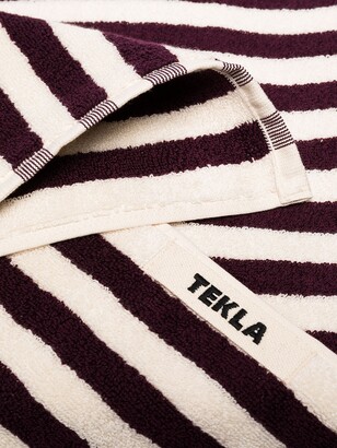 Tekla Purple And White Organic Cotton Towel Set