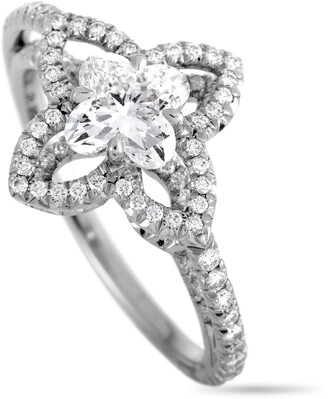 Louis Vuitton Empreinte Ring, Pink Gold and Diamonds. Size 56