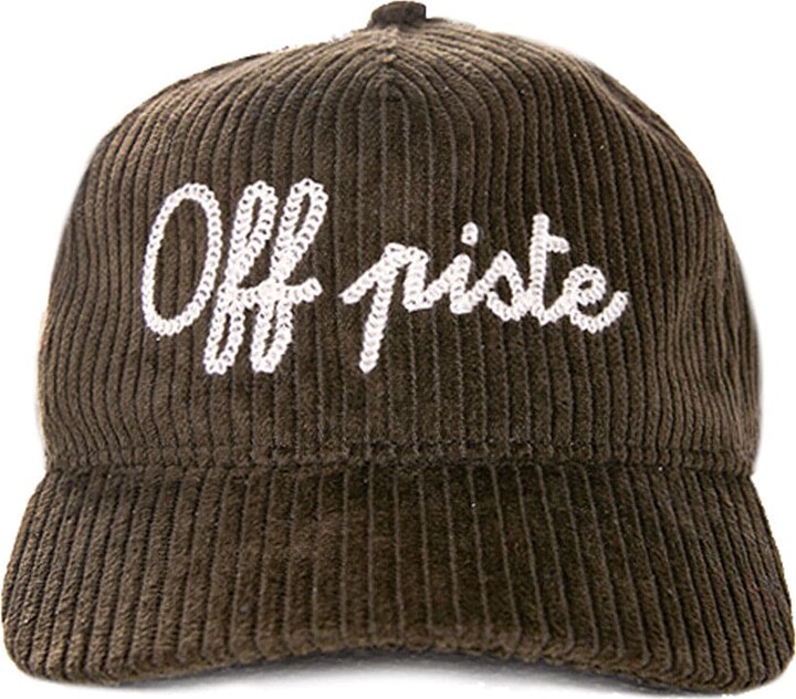 MC2 Saint Barth Olive Green Baseball Corduroy Cap Off Piste Embroidery