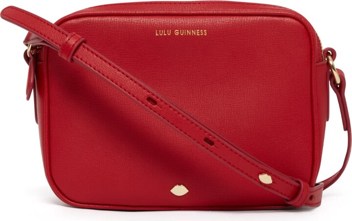 Lulu Guinness Lulu Red Leather Cole Crossbody Bag
