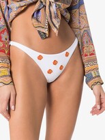 Thumbnail for your product : Anemos Floral-Embroidered Bikini Bottoms