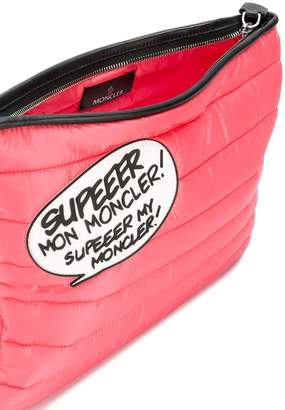 Moncler speech bubble quilted clutch