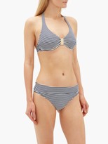 Thumbnail for your product : Melissa Odabash Provence Foldover Striped Bikini Briefs - Navy Stripe