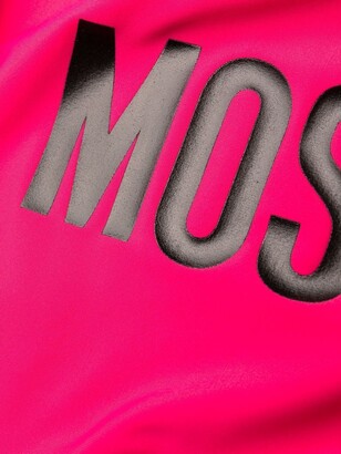 Moschino Logo-Print Backless Swimsuit