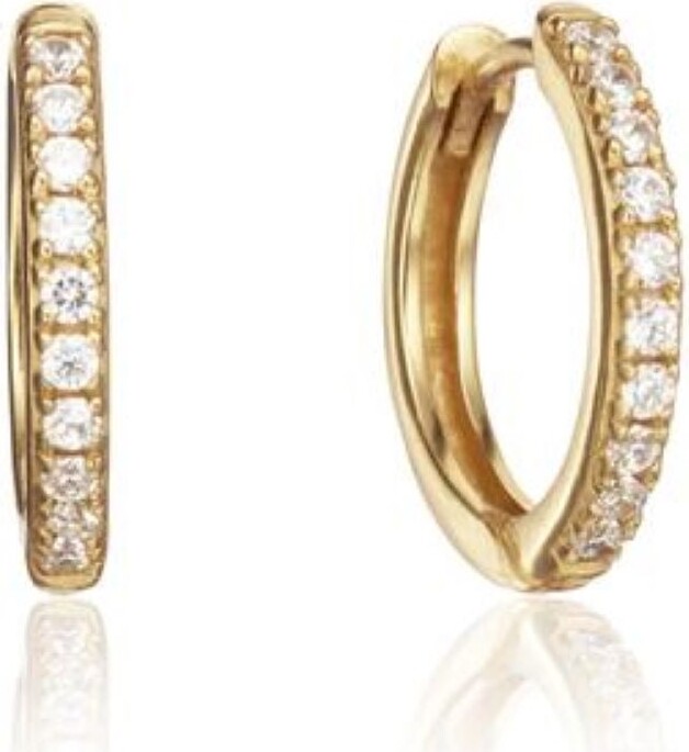 Lily & Roo Women's Gold Diamond Style Large Hoop Earrings ShopStyle