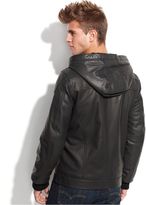 Thumbnail for your product : Vince Camuto Jacket, Hooded Washed Goat Leather Jacket