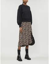 Thumbnail for your product : LES COYOTES DE PARIS Nova leopard-print crepe midi skirt