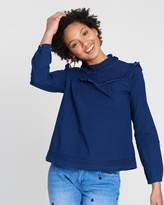 Thumbnail for your product : Maison Scotch Fresh Cotton Shirt with Small Ruffles