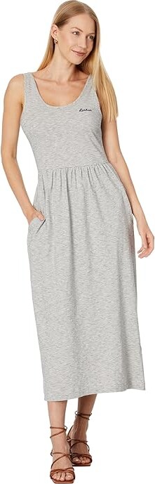 Barbour Barbour Woodford Midi Women's Dress Navy Stripe : 10, Cotton