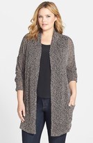 Thumbnail for your product : Olivia Moon Two Pocket Open Front Cardigan (Plus Size)