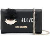 Thumbnail for your product : Love Moschino pompom detail wallet on chain