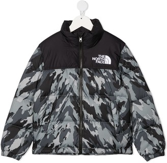The North Face Kids TEEN camouflage print padded jacket - ShopStyle Boys'  Outerwear