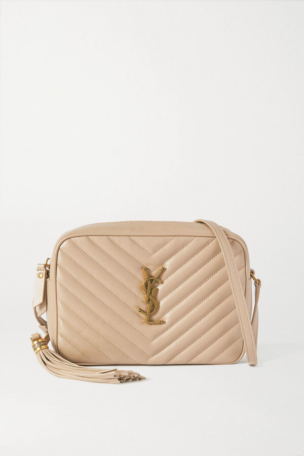 Saint Laurent Lou Medium Quilted Leather Shoulder Bag Neutrals