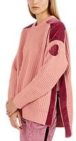 Thumbnail for your product : Moncler 2 1952 Women's Velvet-Appliquéd Wool-Cashmere Sweater - Pink