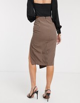 Thumbnail for your product : Capulet ives ruched check midi skirt