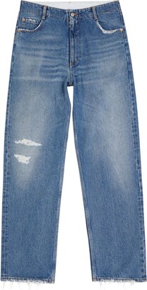 MM6 MAISON MARGIELA Ripped-Detail Straight-Leg Jeans
