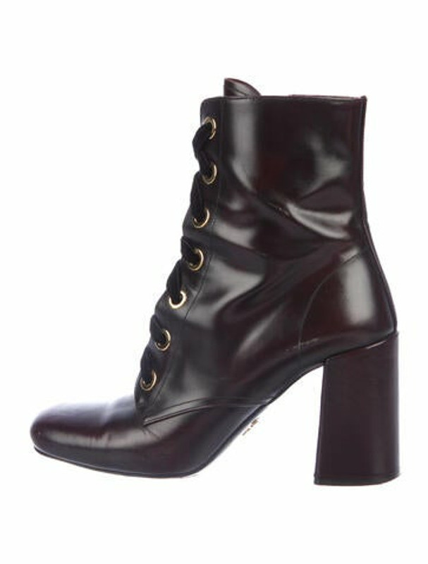 prada lace up leather boots