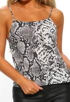 Thumbnail for your product : Pink Boutique Always Kind Grey Snake Print Cami Top