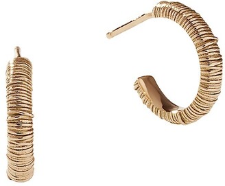 2" Technibond Large Filigree Pear Shape Hoop Earrings 14K Rose Gold Clad Silver