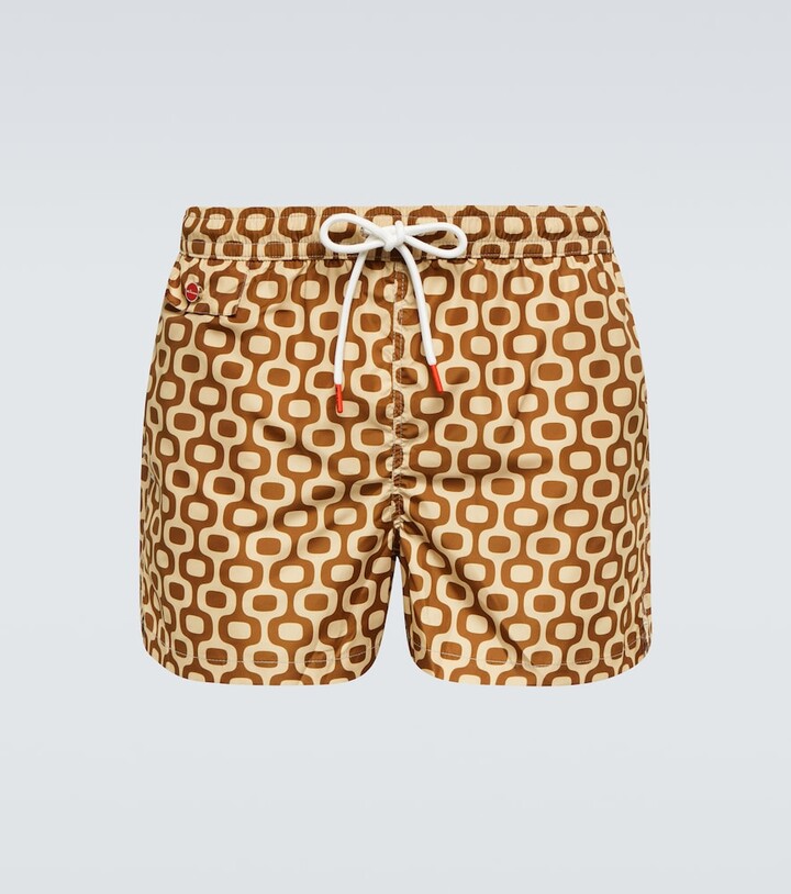 Kiton Printed swim shorts