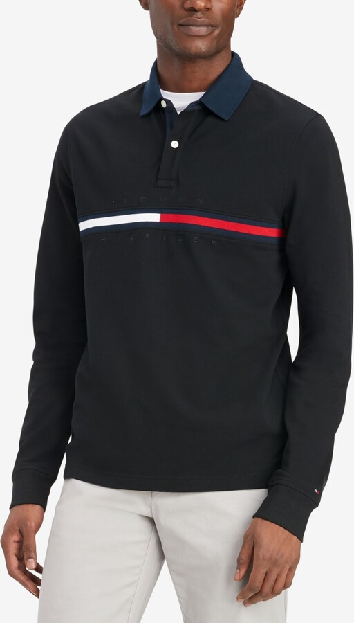 Tommy Hilfiger Men's Long-Sleeve Polo Shirt - ShopStyle