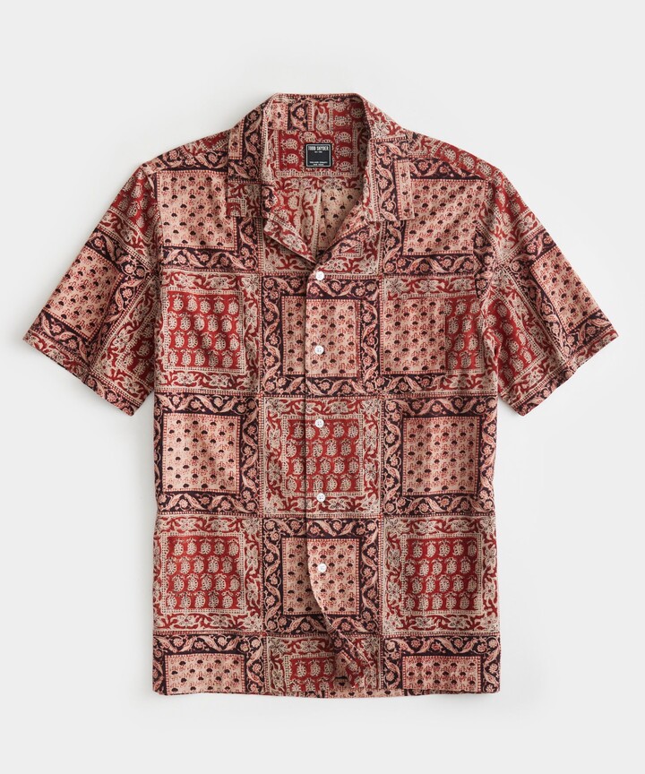 Polo by Ralph Lauren, Shirts, Polo Ralph Lauren Red Batik Bandana Short  Sleeve Buttondown Shirt