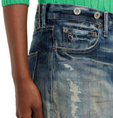 Thumbnail for your product : Polo Ralph Lauren Repaired Denim Miniskirt