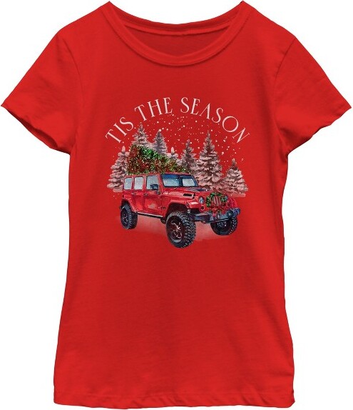 LOST GODS Girl' Lot God Ti the Seaon Automobile T-Shirt - Red - X