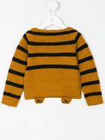 Thumbnail for your product : Emile et Ida cat motif striped sweater
