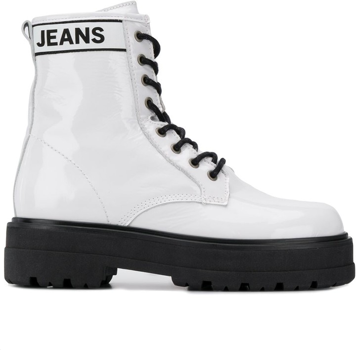 tommy jeans lace up boots