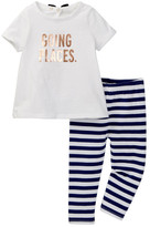 Thumbnail for your product : Kate Spade Going Places Tee & Legging Set (Baby Girls)