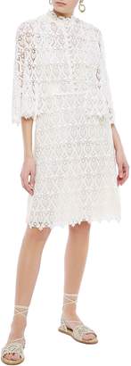 Valentino Convertible Cotton-blend Guipure Lace Dress