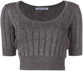 Thumbnail for your product : Alexander Wang T By cropped ribbed knit top