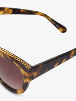 Thumbnail for your product : Stella McCartney Eyewear Eyewear tortoiseshell Havana Oversized Square Sunglasses