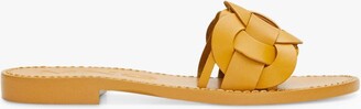 MANGO River Braided Leather Slider Sandals