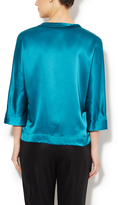 Thumbnail for your product : L'Agence Silk Rolled Collar  Blouse