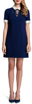 Thumbnail for your product : Cynthia Steffe Short-Sleeve Embroidered-Yoke Shift Dress
