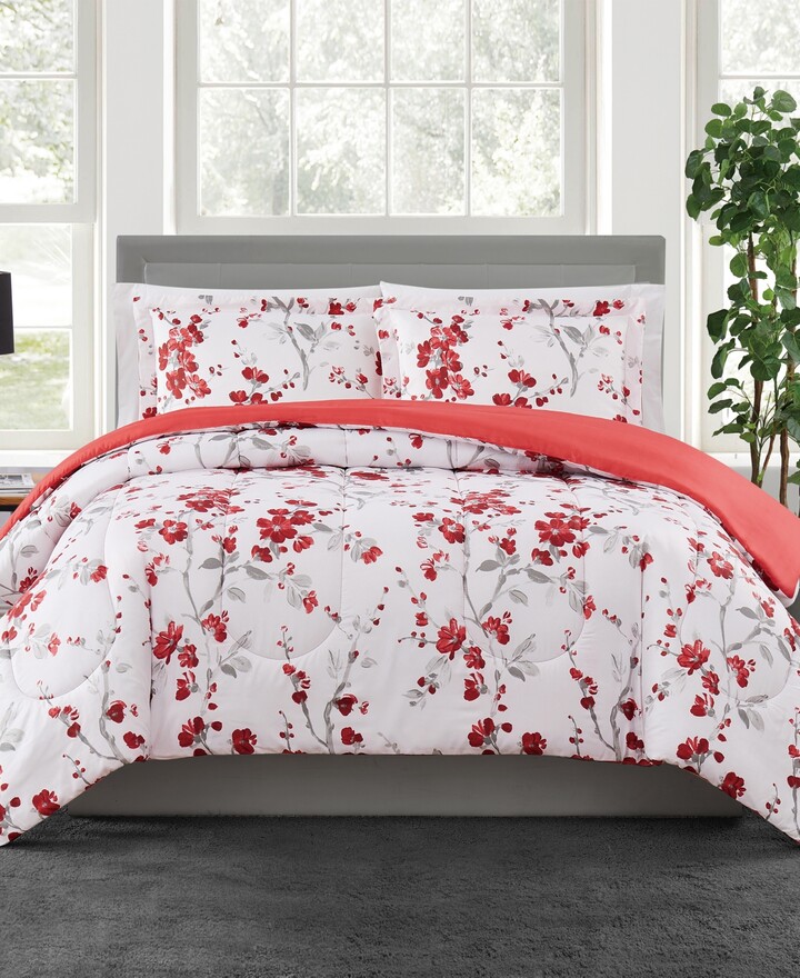 Pem America Cherry Blossom 3Pc. Reversible Full/Queen Comforter Set